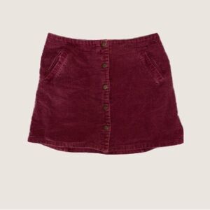 Corduroy Button Skirt
